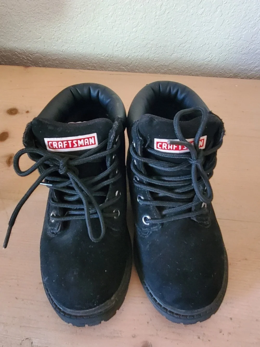 Craftsmen Black Faux Suede Waterproof toddler Boys Boots Size 12